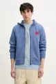 HUGO felpa in cotone Daple212 blu 50447972