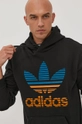 čierna Bavlnená mikina adidas Originals GP0158