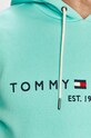 Mikina Tommy Hilfiger MW0MW11599.4891 tyrkysová