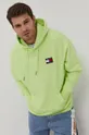 Tommy Jeans - Бавовняна кофта зелений