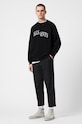 AllSaints Bluza bawełniana DIVERGE CREW MF022U czarny AA00