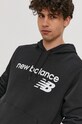 New Balance bluză MT03910BK negru MT03910BK