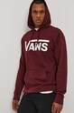 Βαμβακερή μπλούζα Vans στάμπα μπορντό VN0A456BK1O1