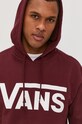 Βαμβακερή μπλούζα Vans μπορντό VN0A456BK1O1