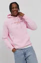 różowy Calvin Klein Jeans Bluza bawełniana J30J319202.4891 Męski