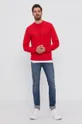 Mikina Calvin Klein Jeans červená