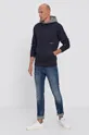 Bavlnená mikina Calvin Klein Jeans tmavomodrá