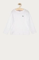 biały Lacoste Longsleeve bawełniany dziecięcy TJ2093 Chłopięcy