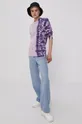 Tričko s dlhým rukávom HUF fialová