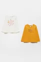 žltá OVS - Detské tričko s dlhým rukávom (2-pak) Dievčenský
