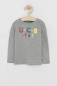 szary United Colors of Benetton Longsleeve dziecięcy Dziewczęcy