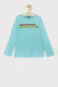 tyrkysová Detské tričko s dlhým rukávom United Colors of Benetton Dievčenský