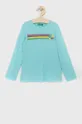 turkusowy United Colors of Benetton Longsleeve dziecięcy Dziewczęcy