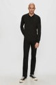 AllSaints - Sweter HARLEN LS POLO czarny