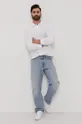 Trussardi Jeans - Tričko s dlhým rukávom biela