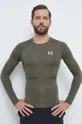 zelená Tréningové tričko s dlhým rukávom Under Armour Pánsky