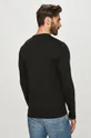 Pamučna majica dugih rukava Lacoste crna