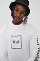 HUF Longsleeve bawełniany ts00146 biały
