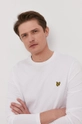 biela Tričko s dlhým rukávom Lyle & Scott