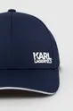 Čiapka Karl Lagerfeld tmavomodrá