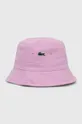 ružová Bavlnený klobúk Lacoste Unisex