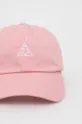 Бавовняна кепка HUF рожевий