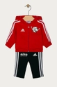 červená adidas Performance - Detská tepláková súprava 74-104 cm GM8956 Detský