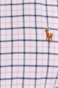 Хлопковая рубашка Polo Ralph Lauren розовый