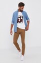 Odzież Tommy Hilfiger Koszula bawełniana jeansowa MW0MW17584.4891 niebieski