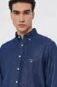 Bavlnená rifľová košeľa Gant Pánsky