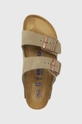 beige Birkenstock ciabatte slide in camoscio Arizona BS