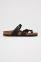 Birkenstock klapki Mayari imitacja skóry licowej czarny 71793