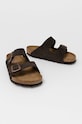 Birkenstock Klapki zamszowe Arizona 951311.D brązowy SS21