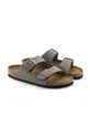 Birkenstock sliders  Uppers: Synthetic material Inside: Textile material, Natural leather Outsole: Synthetic material