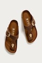 Obuwie Birkenstock japonki skórzane Gizeh Big Buckle 1018785 brązowy