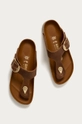 Παπούτσια Δερμάτινες σαγιονάρες Birkenstock Gizeh Big Buckle 1018785 καφέ