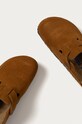 Birkenstock klapki zamszowe Boston brązowy 1009543