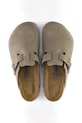 Birkenstock ciabatte slide in camoscio Boston 560773 beige