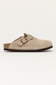 Semišové šľapky Birkenstock Boston iný béžová 560773
