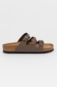 Birkenstock papucs Florida SFB szintetikus bőr barna 53881