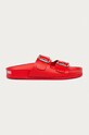 Love Moschino - Кожаные шлепанцы венский красный JA28063G1CIA0500