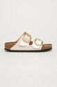 Birkenstock klapki Arizona Big Buckle imitacja skóry licowej beżowy 1020021