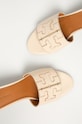 Tory Burch - Kožené pantofle Ines béžová 66261.101