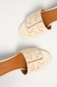 béžová Tory Burch - Kožené šľapky Ines