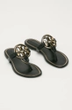 Tory Burch - Bőr flip-flop fekete