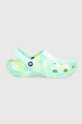 zielony Crocs Klapki Damski