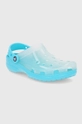 Crocs Klapki turkusowy