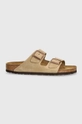 Birkenstock suede sliders Arizona Nu brown