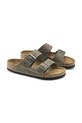 Shoes Birkenstock leather sliders Arizona 1019313 green