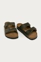Кожаные шлепанцы Birkenstock Arizona 1019313 зелёный SS25